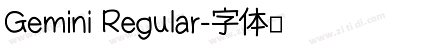 Gemini Regular字体转换